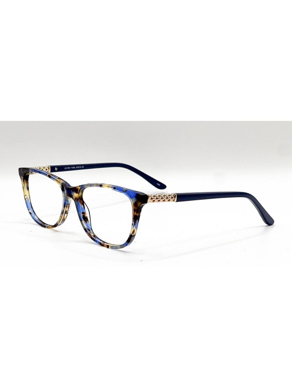 NEW CHELSEA MORGAN CM 7001 TO/BL TORTOISE BLUE AUTHENTIC EYEGLASSES 53-16